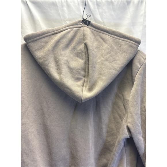 Better Together Sz Large Brown Beige Crop Zipper Hoodie Soft Pockets Athleisure - Picture 5 of 7